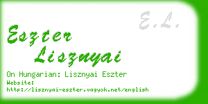 eszter lisznyai business card